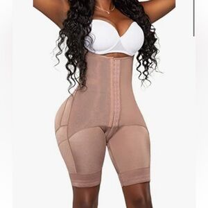 High-Waisted Shapewear Shorts in Tan